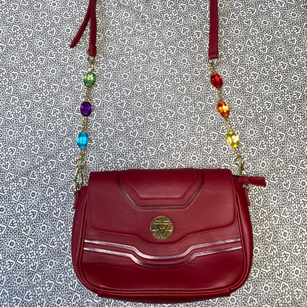 Loungefly Marvel Iron Man Infinity Stones Gauntlet Crossbody Bag Purse